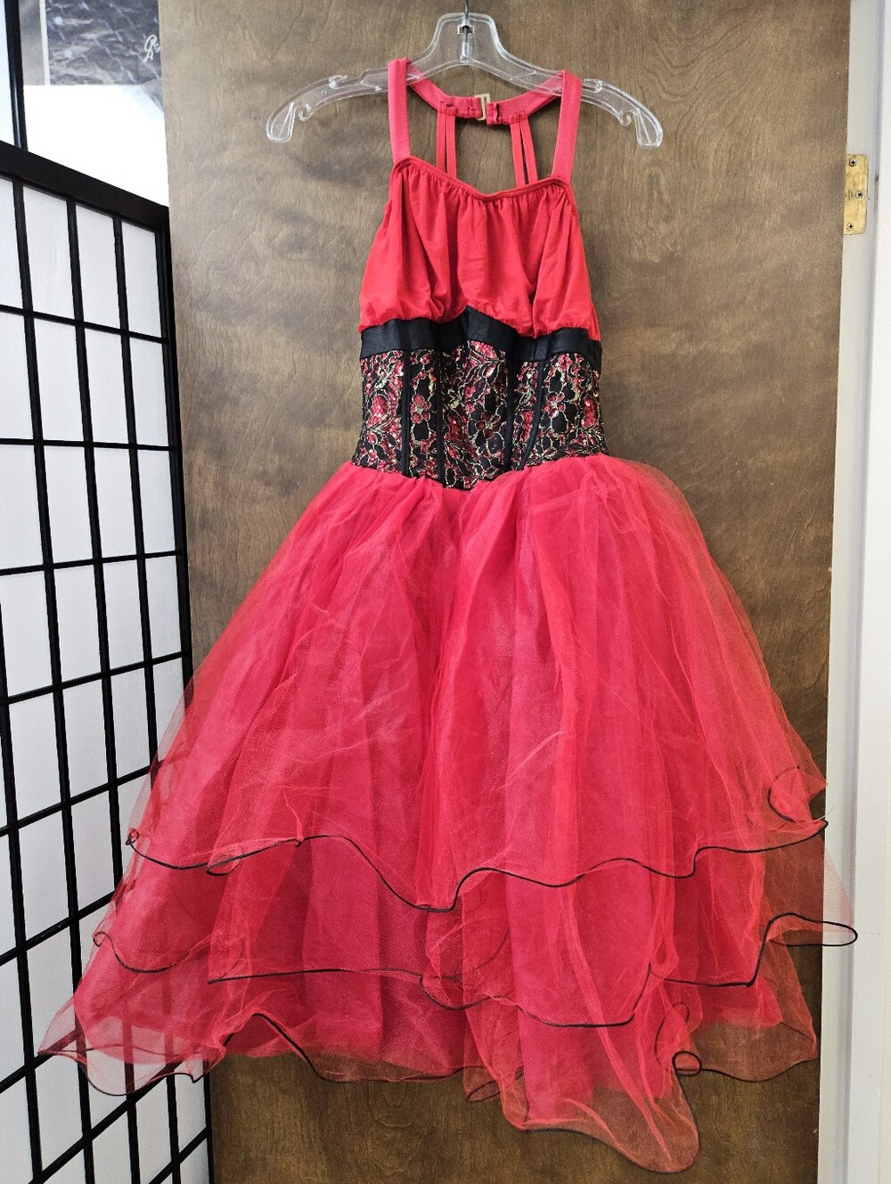 Revolution Dance Costume True Love RC23931 Red Black Sequin Tulle Tutu Dress MA